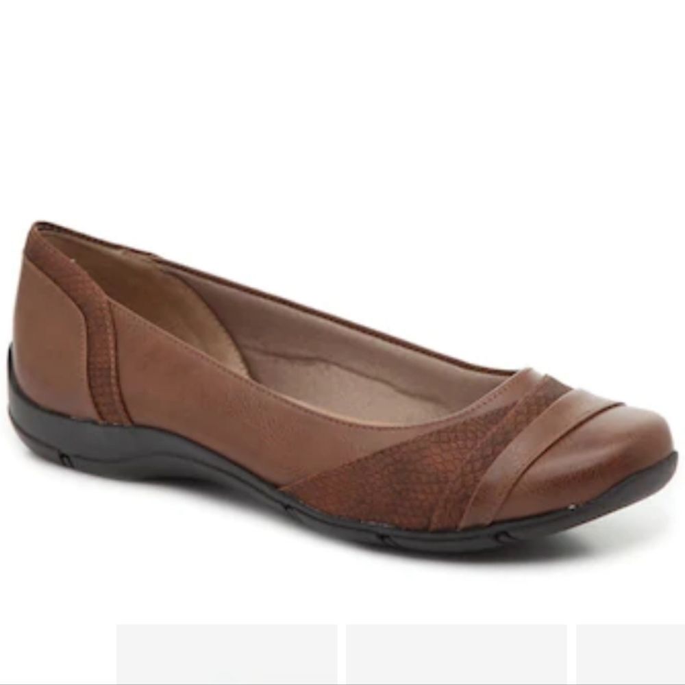 BRAND NEW LIFETRIDE SIMPLY COMFORT DIG ROUND TOE SLIP-ON WOMEN"S FLAT